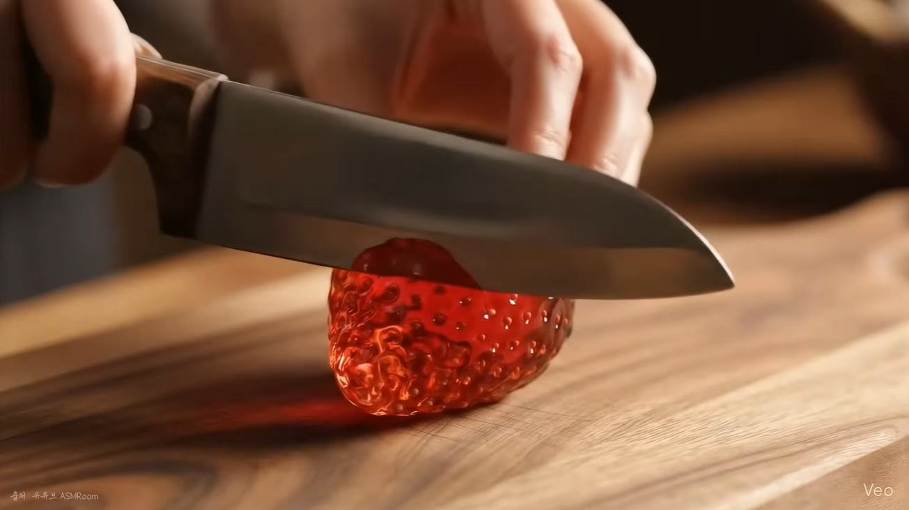 [출처: 유튜브 ‘ASMRoom’] 비오 3로 제작된 AI ASMR 영상.