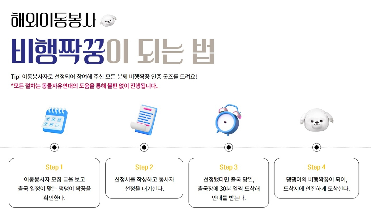 🐶&nbsp;비행짝꿍이 되어주세요!
