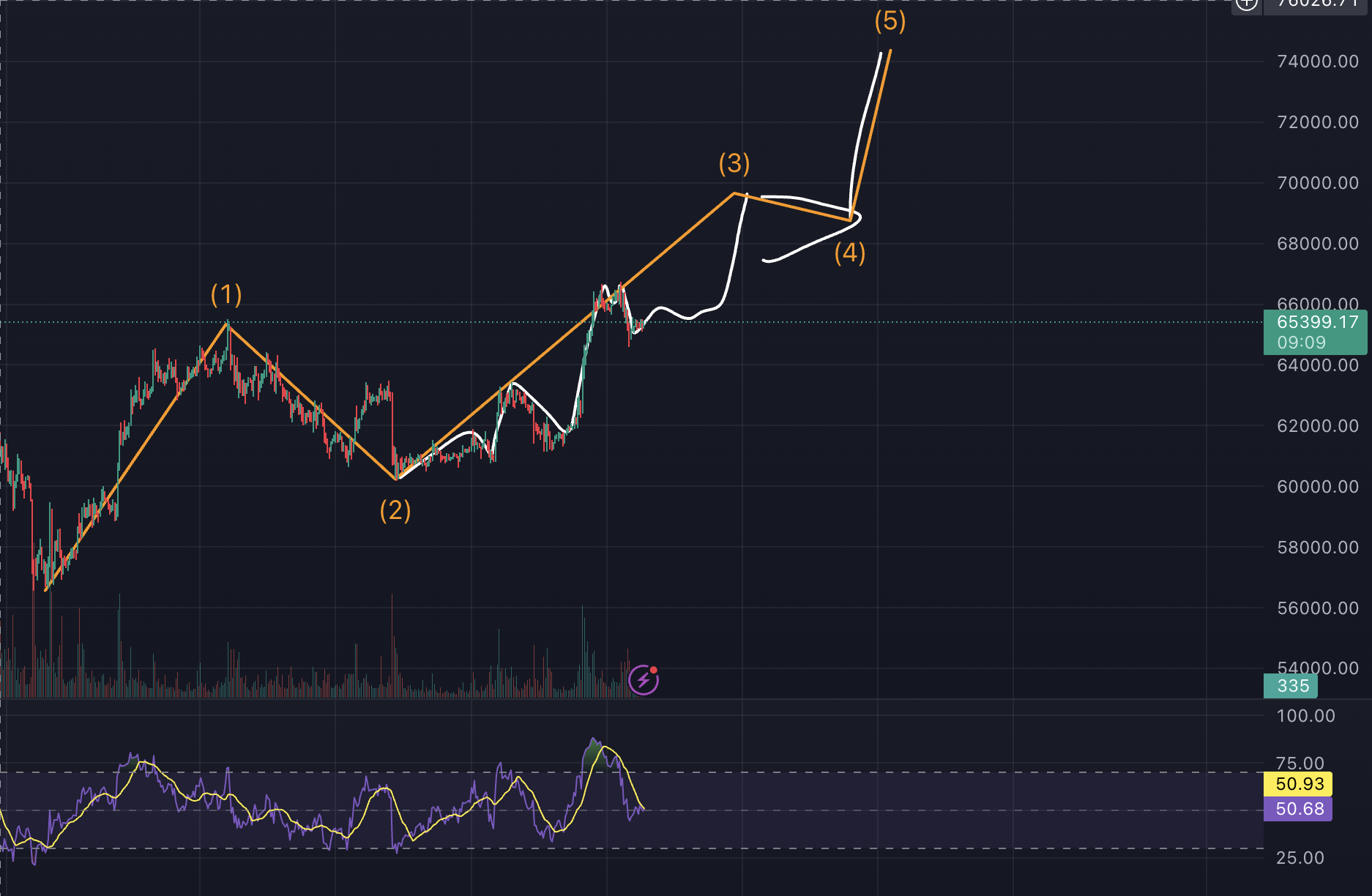 비트코인 차트, 1시간봉