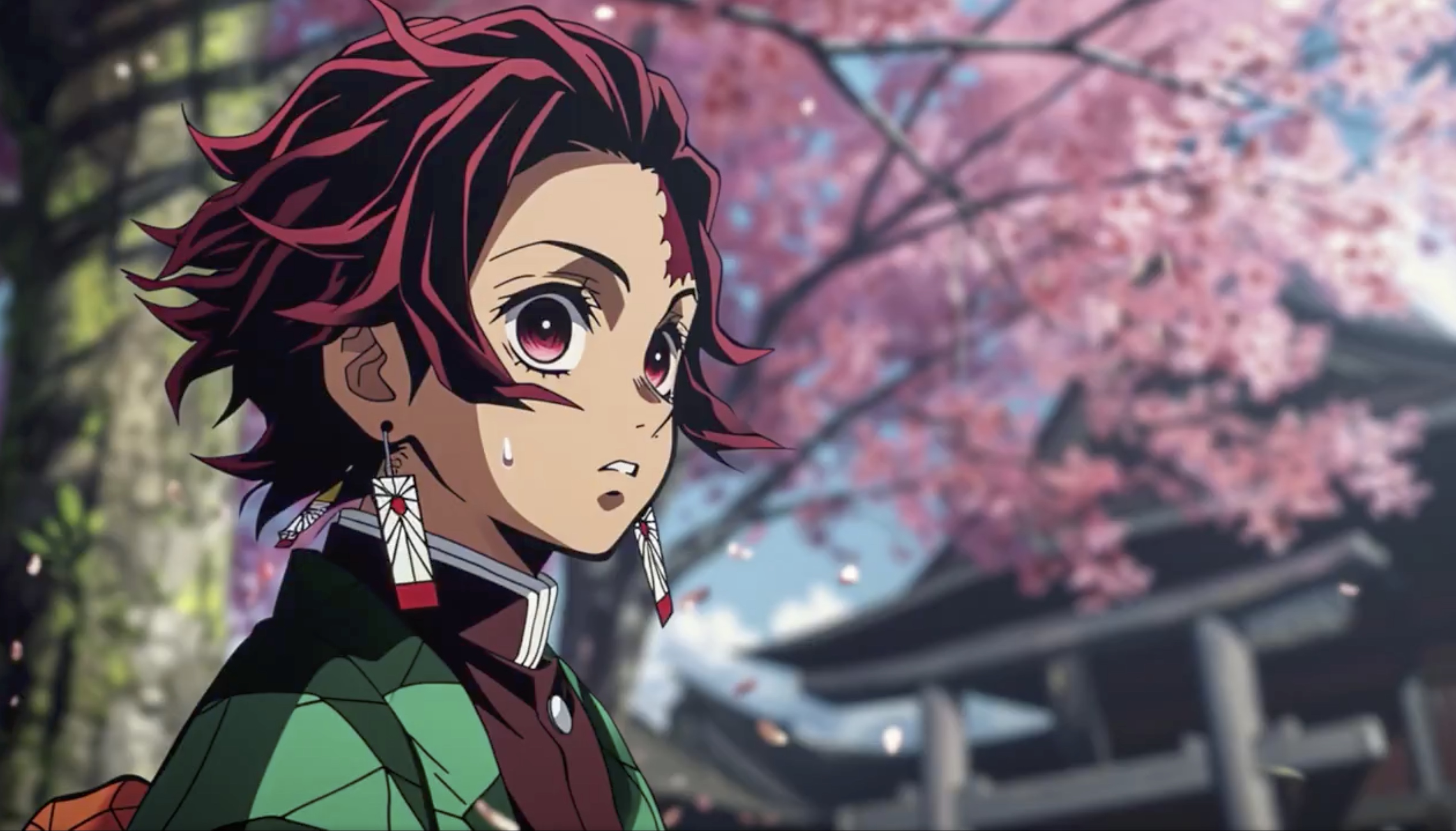 scene from demon slayer Tanjiro Kamado --ar 16:9 --style raw --v 6