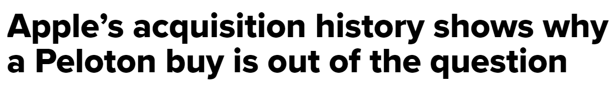 Why Apple won't buy Peloton (cnbc.com)