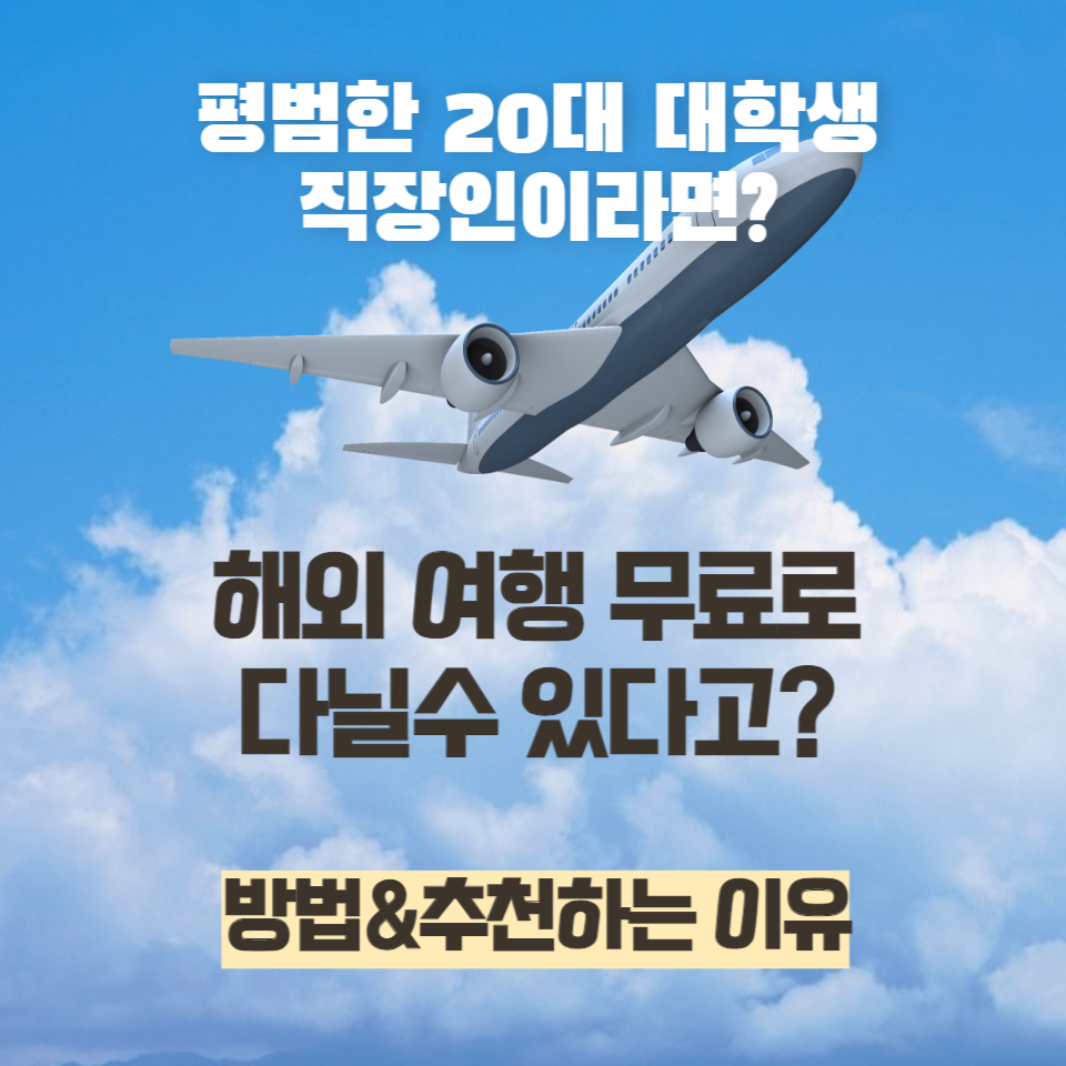 평범한 20대 대학생, 직장인 SNS 블로그 하나로 무료로 해외여행가는방법 의 썸네일 이미지