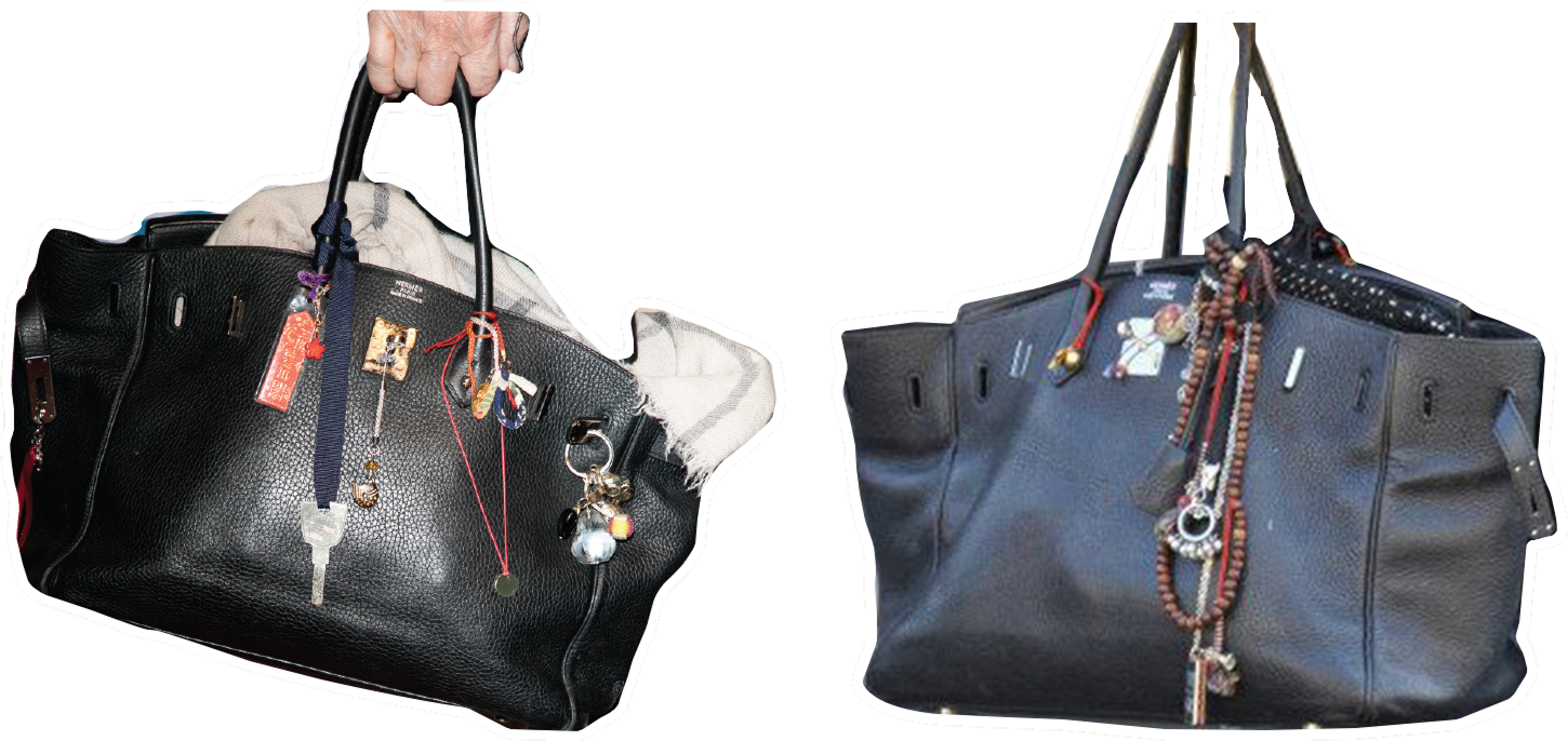 제인 버킨의 가방 패션입니다.