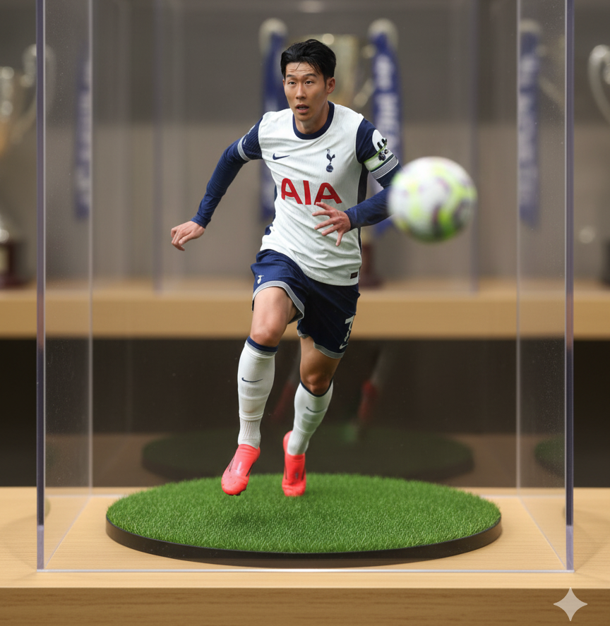 손홍민 인물사진을 넣으면 똑같이 생긴 피규어를 만들 수 있다(구글 제미나이 제공)