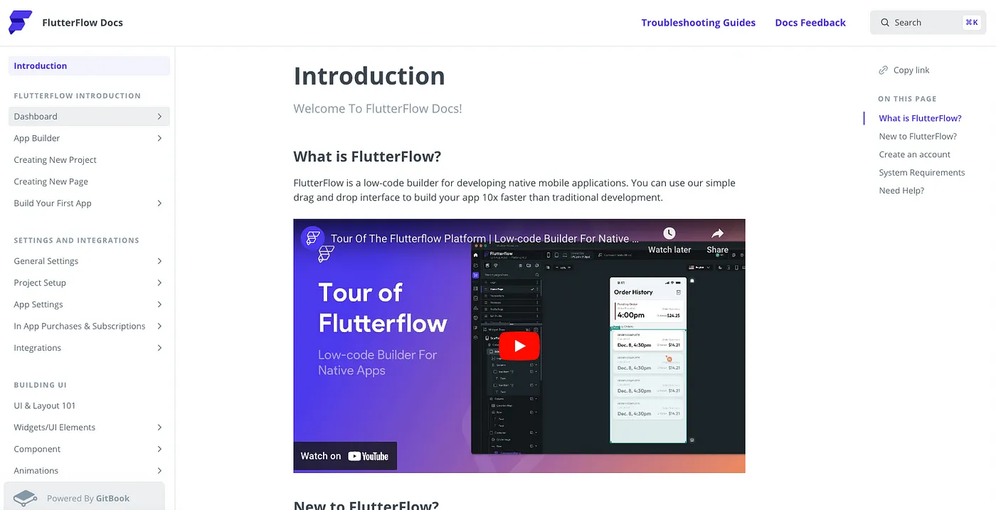 유튜브와 함께 있는 문서화 페이지