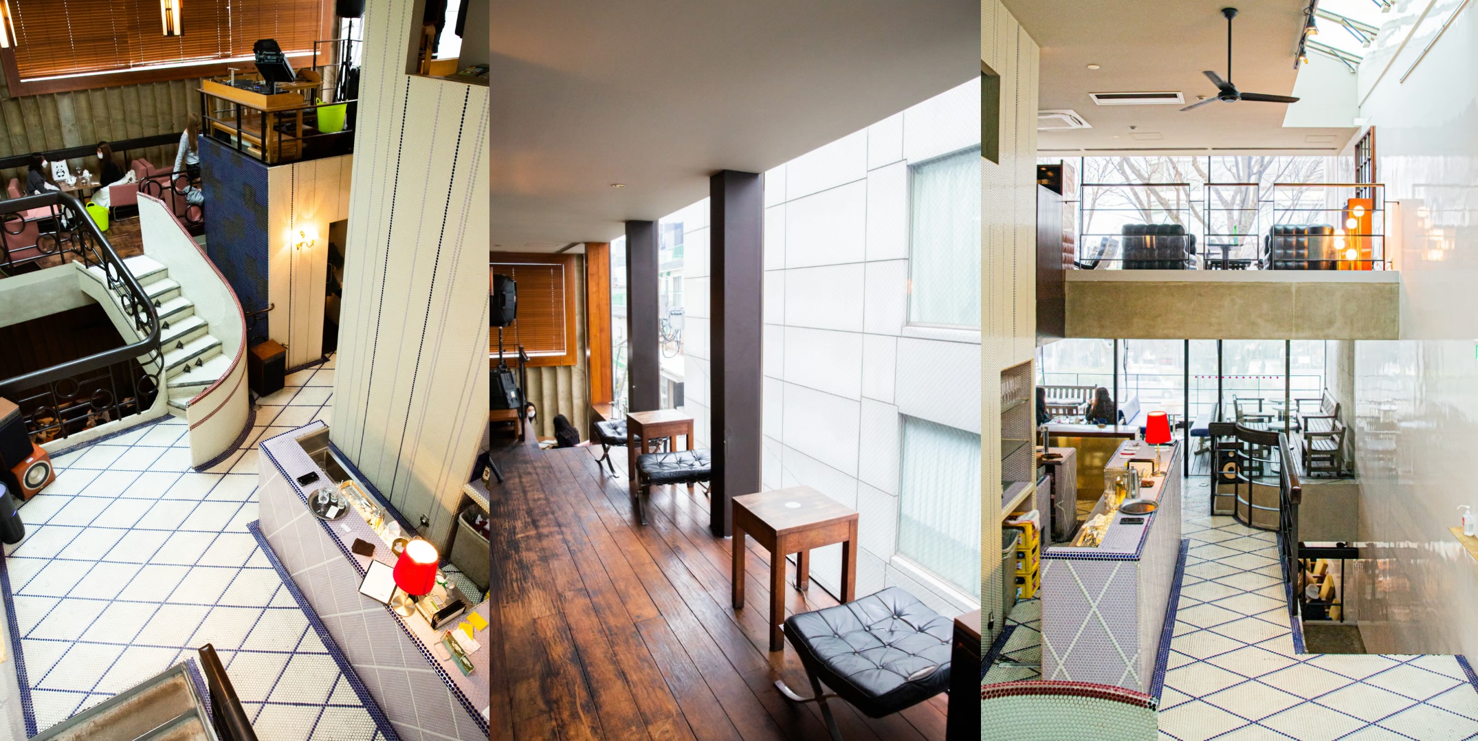 매장 실내 디자인은 '모듈의 건축'으로 알려진 아라키 노부오 씨가 담당했어요