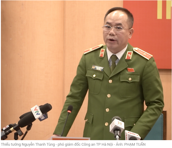 하노이 공안 부국장 응우옌 타잉 뚱 소장