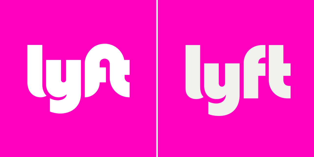 (좌) Lyft 이전 로고, (우) Lyft 신규 로고