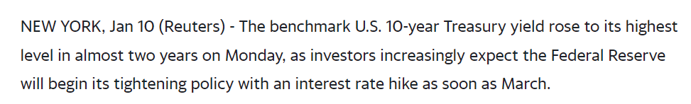 TREASURIES-Yield on 10-year climbs for seventh day on hawkish Fed bets (yahoo.com)