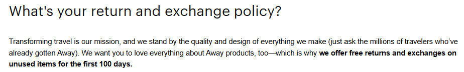 100일 사용 후 무료 환불 서비스