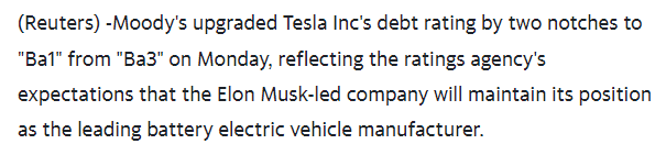 https://finance.yahoo.com/news/moodys-upgrades-teslas-rating-ba1-022348050.html