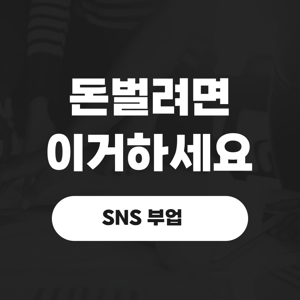 블로그 인스타그램 유튜브 SNS부업 고민의 썸네일 이미지