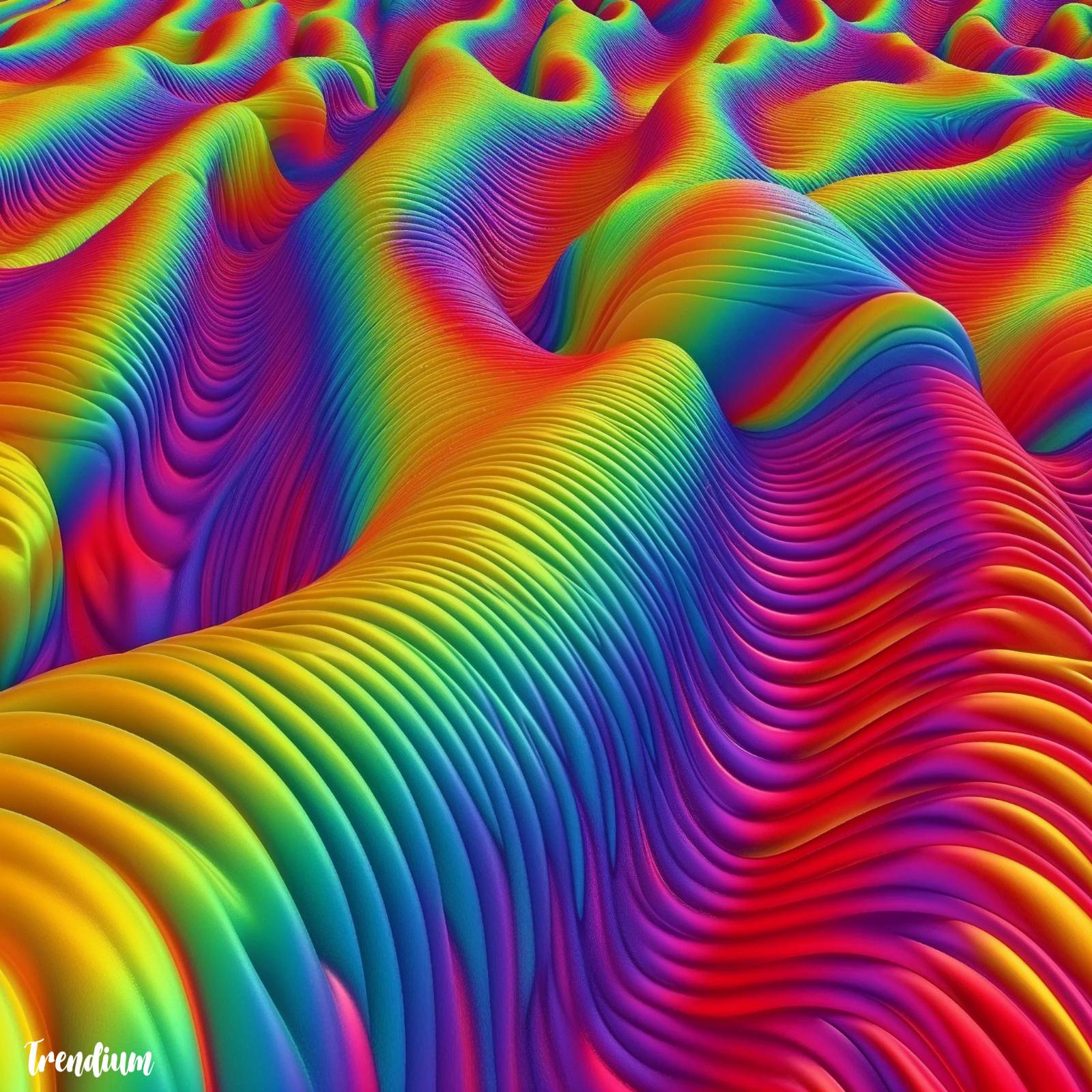 [prompt] 3D render of a colorful, rainbow-colored pattern on the theme of psychedelic, fractals, with symmetrical design