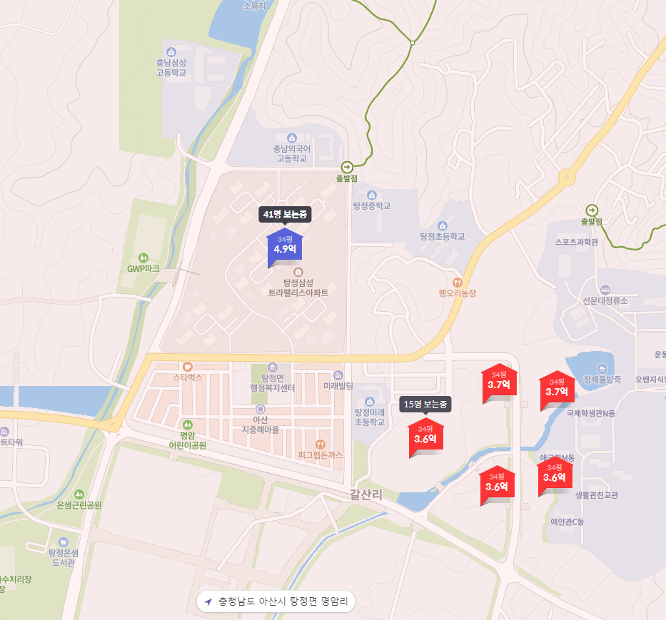 [그림1-6] 분양 아파트 및 지역 대장아파트