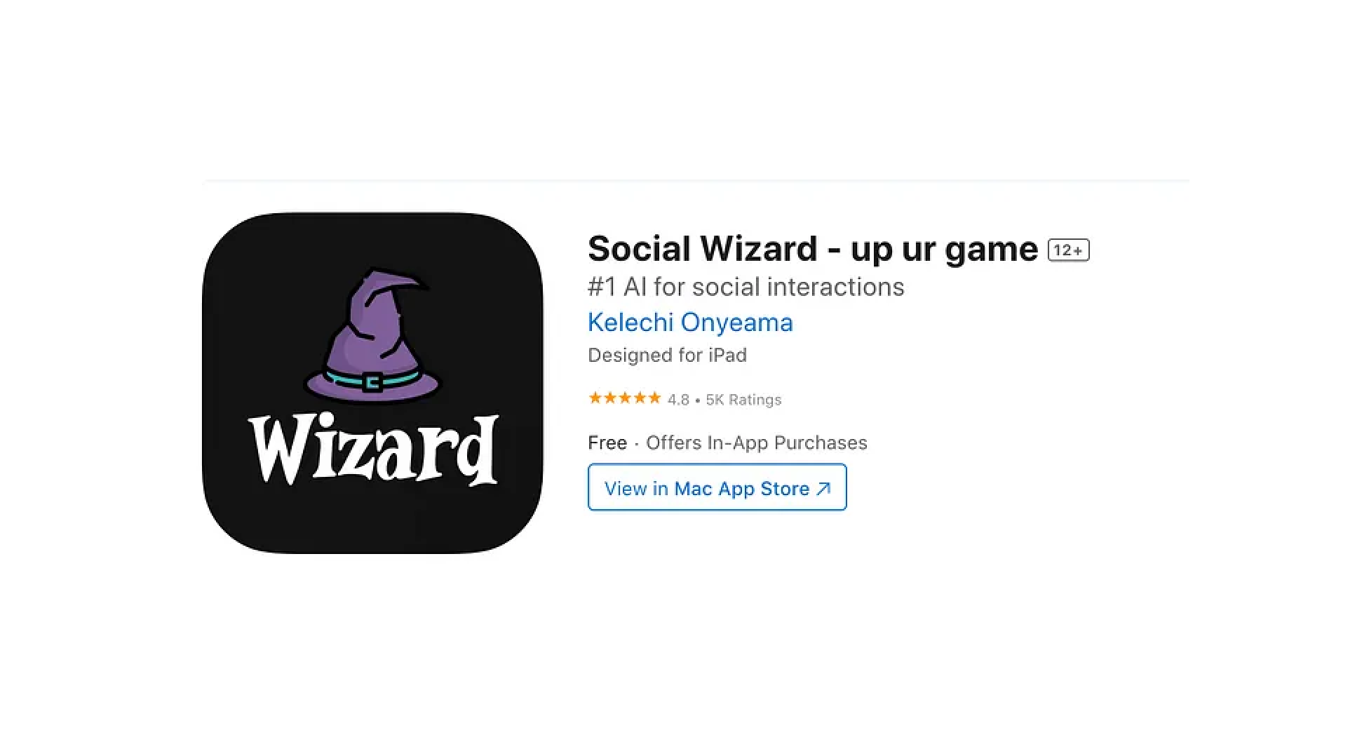  Social Wizard의 앱스토어 페이지