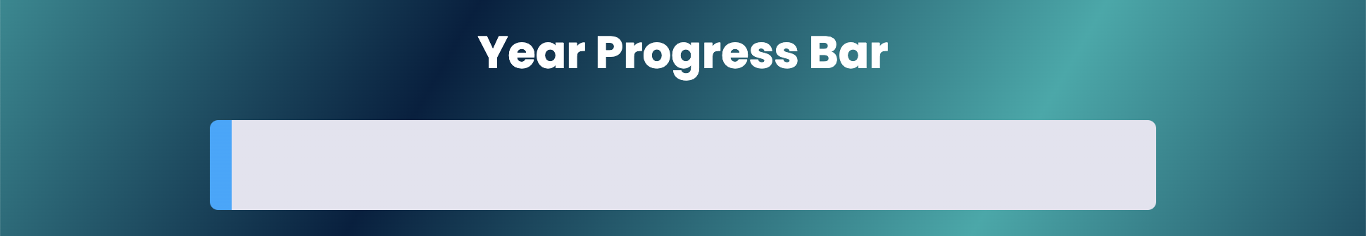 오늘 기준, 2025년의 2%가 지났어요. 98%나 남았다! ©️Year Progress Bar