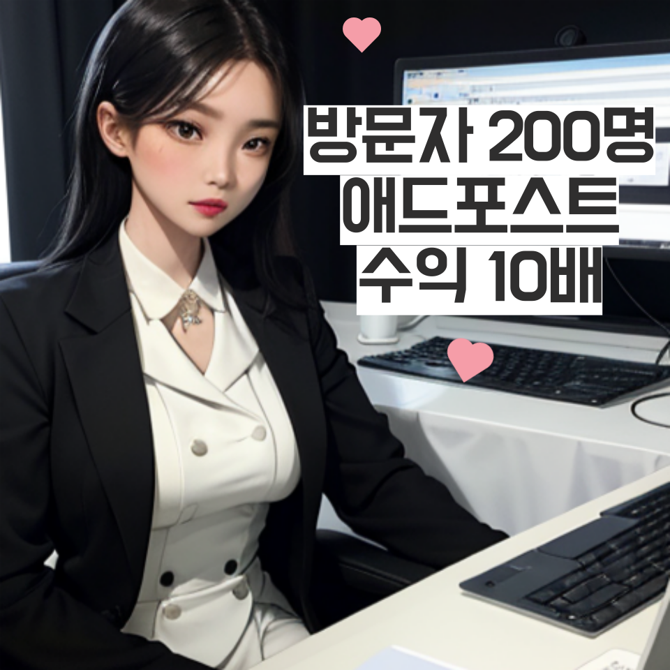 방문자 200명 블로그 애드포스트 수익 10배의 썸네일 이미지