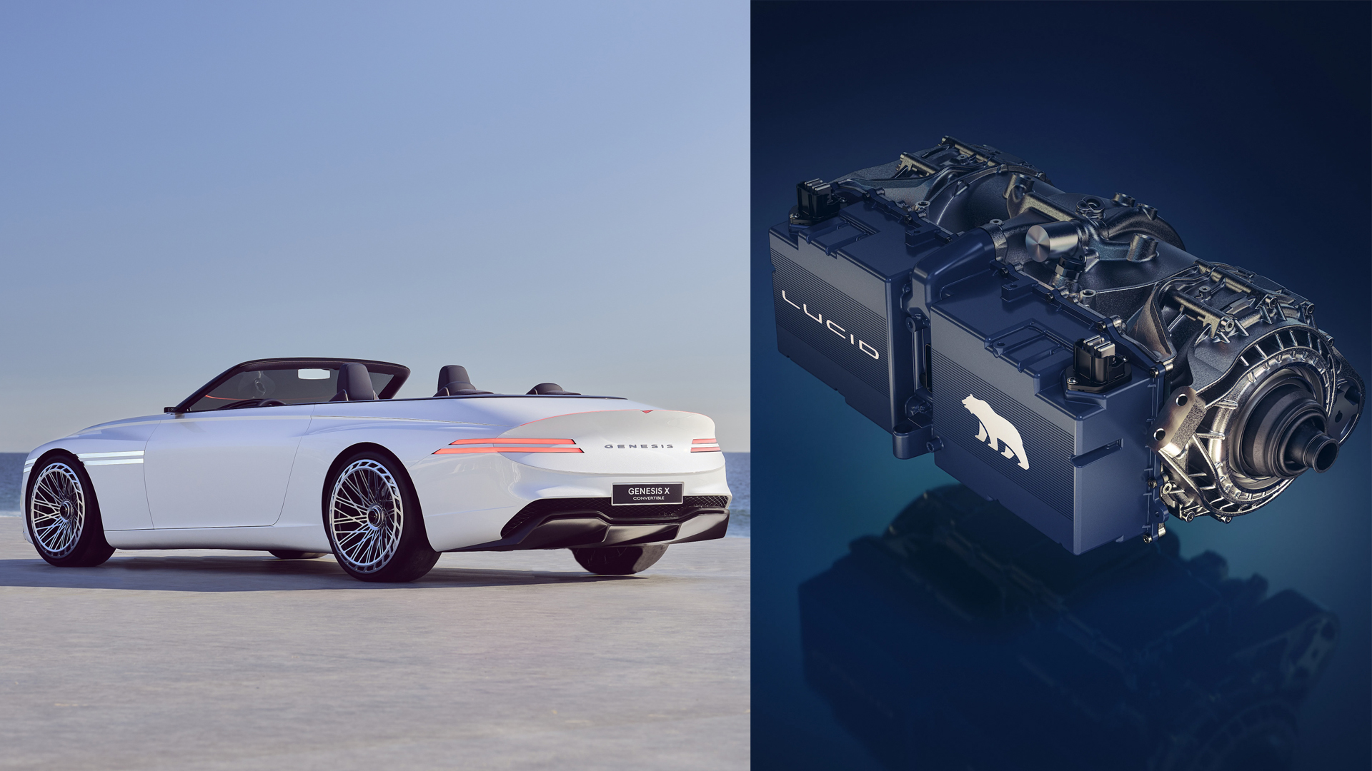 Genesis X Convertible Concept / Lucid Motors Motor Unit