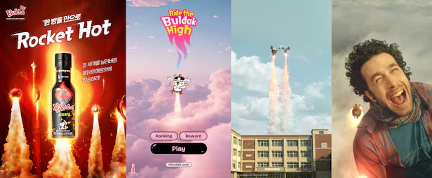 '라이드 더 불닭 하이(Ride the Buldak High)' 캠페인 출처: 이노션