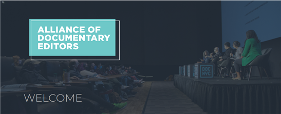DOC NYC에서 Guide for Documentary Edit Schedules를 발표하는 미국다큐멘터리편집자연합회원들, 출처: https://allianceofdoceditors.com/