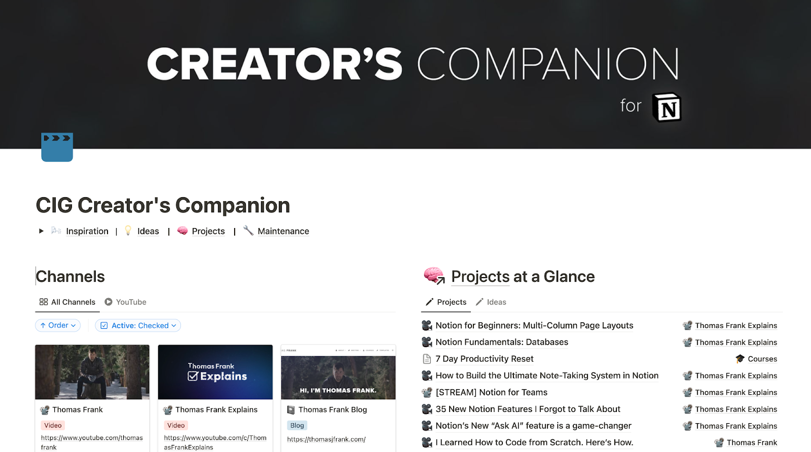 첫 제품은 'Creator's Companion' 형태의 위키 웹사이트였음