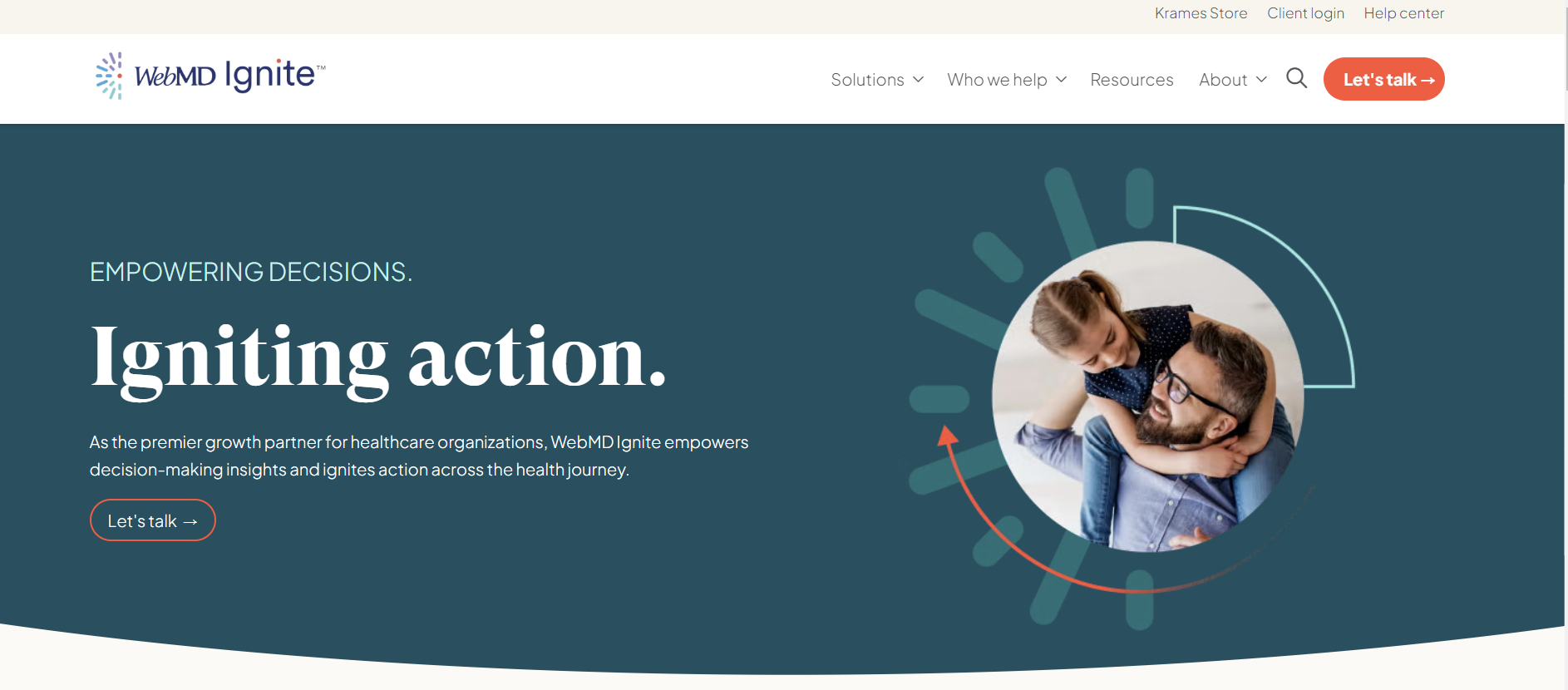 세분화된 잠재 환자 타깃팅 플랫폼을 꿈꿔요. (이미지: WebMD Ignite)
