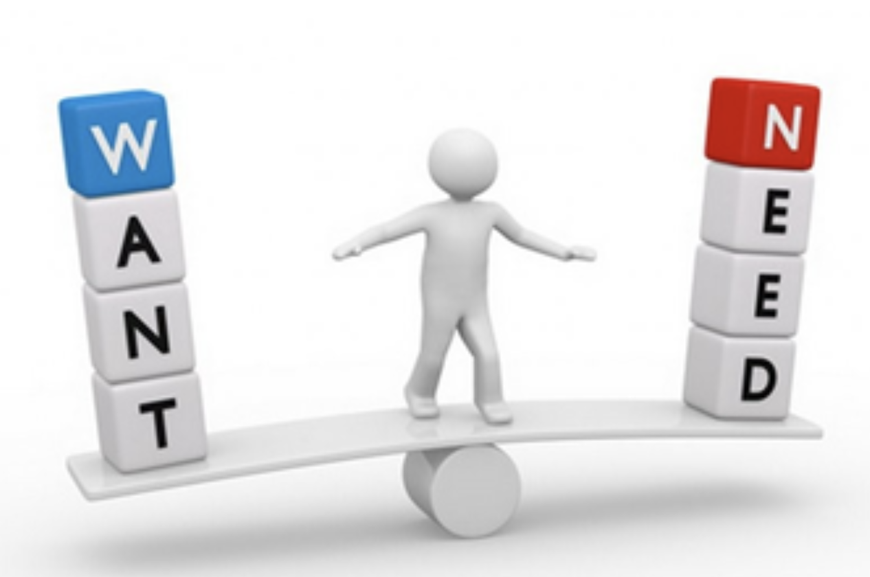 그가 필요로 하는것과 내가 원하는 것의 균형을 맞춰야 합니다.