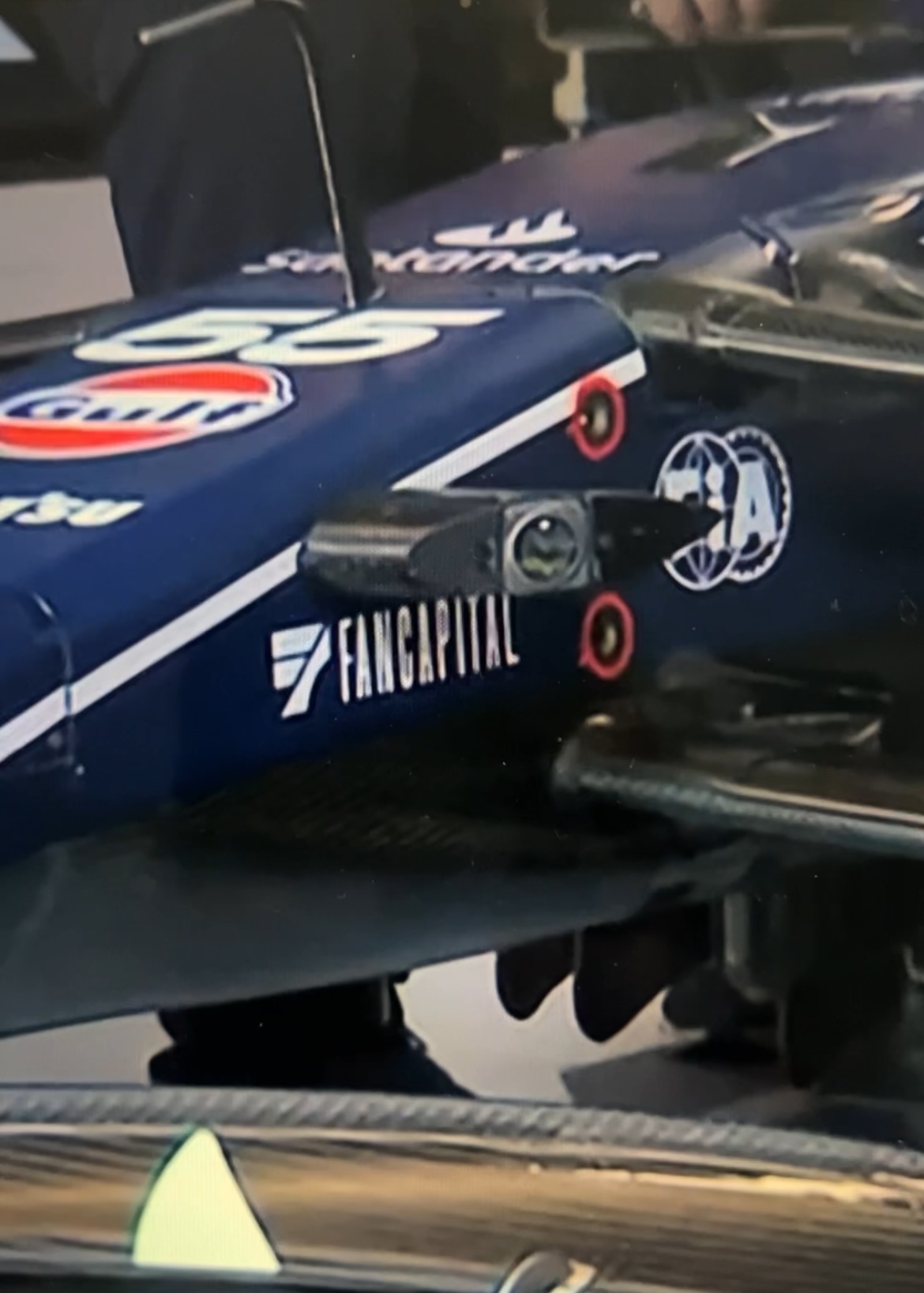 카메라가 부탁된 F1 차량.
