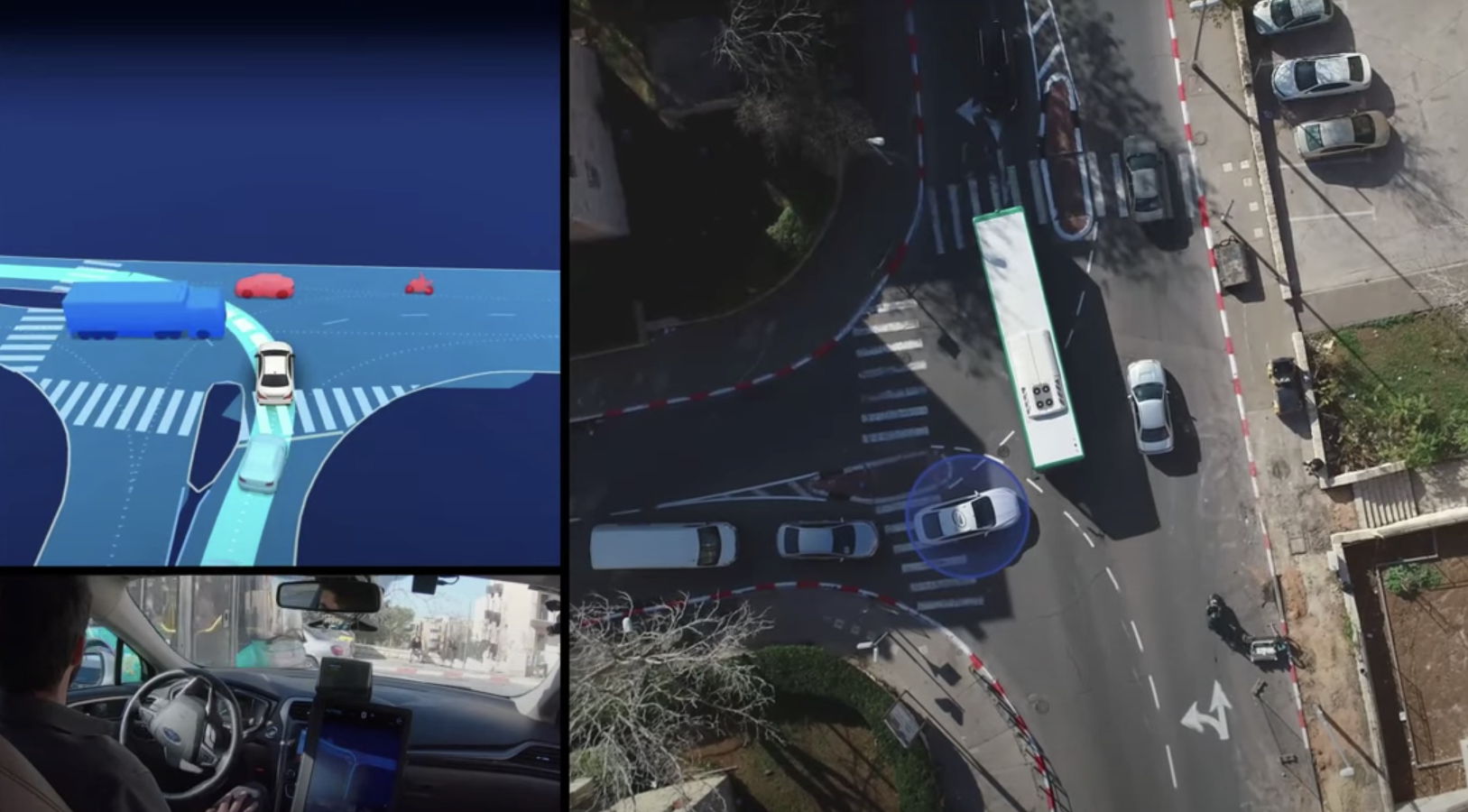 모빌아이의 자율주행 레벨 4 시연 영상 캡쳐