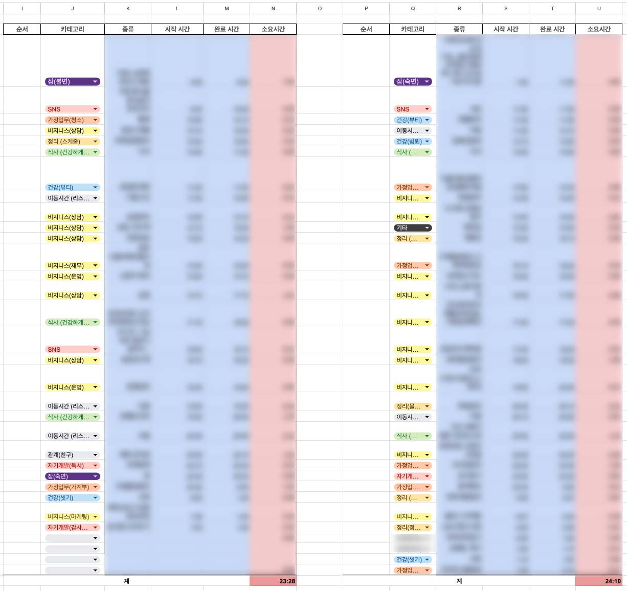 🐰미스터화이트: 대표님은 하루일정을 섬세하게 기록합니다.