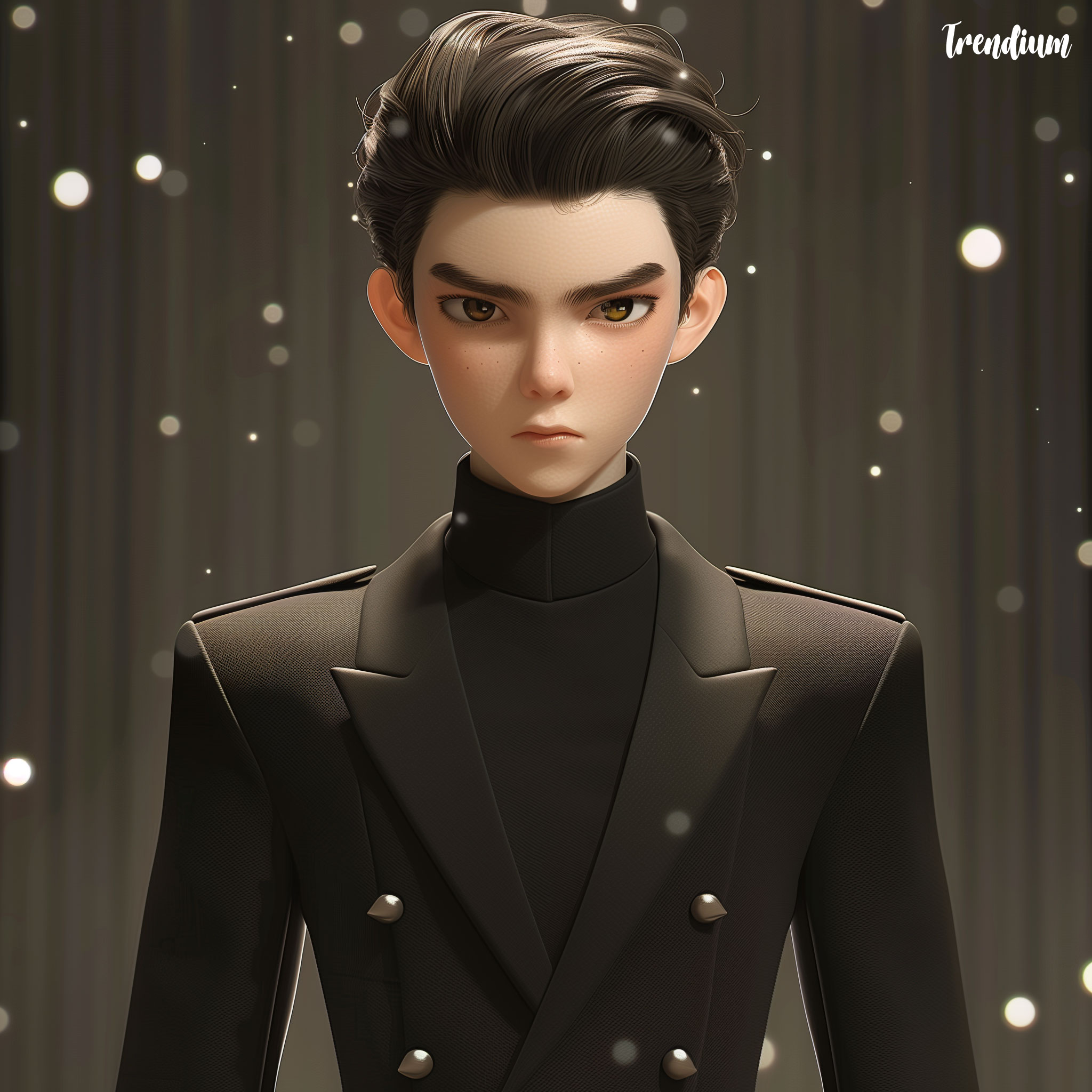[prompt] concept fashion pictorial, sci-fi inspired boy school uniform with metallic pleats, structured blazer, neon accents, surreal runway backdrop, 50mm lens --sref 1483230625 --v 6 --stylize 200