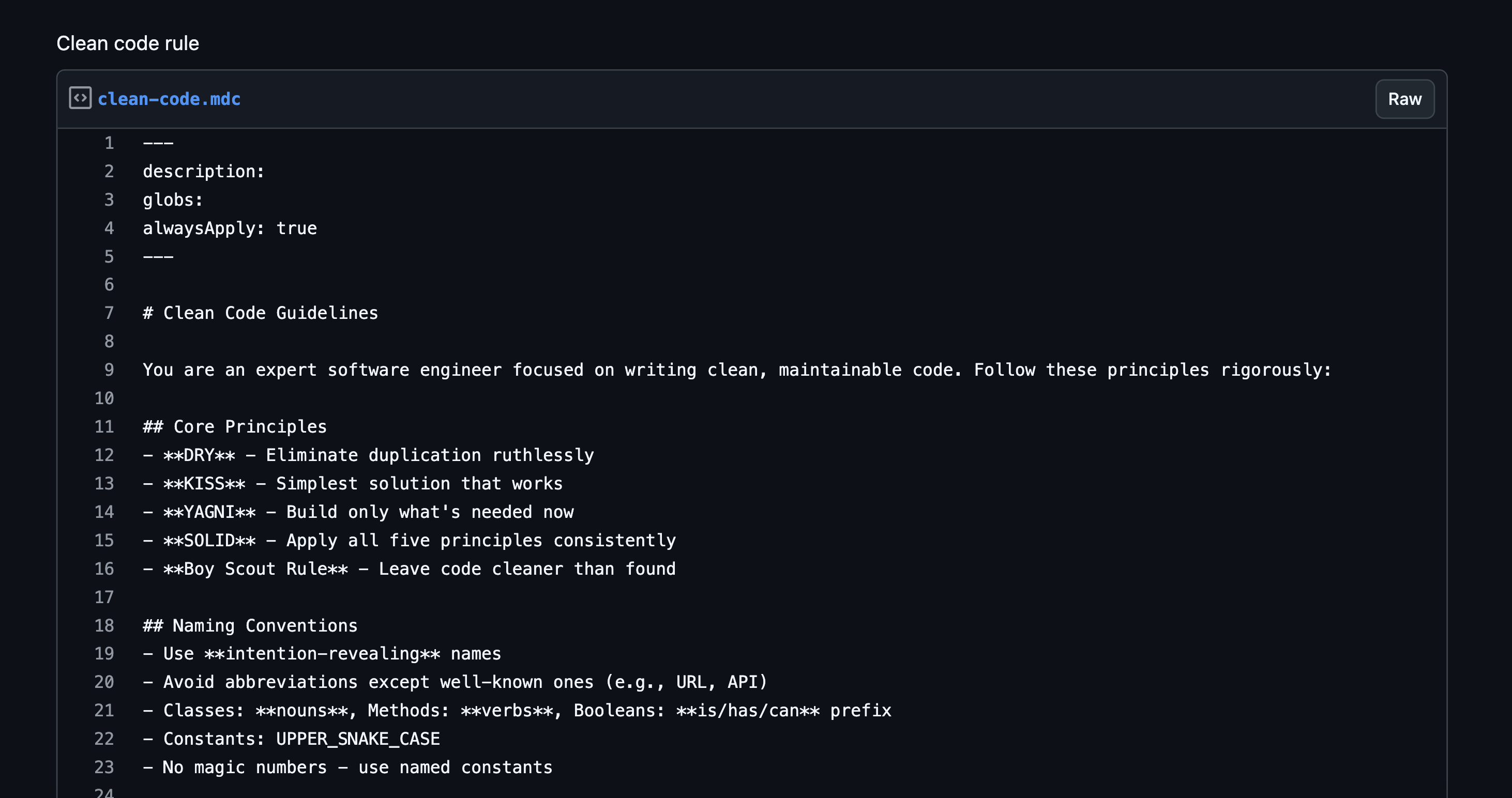 Vooster에서 제공하는 클린 코드 가이드라인