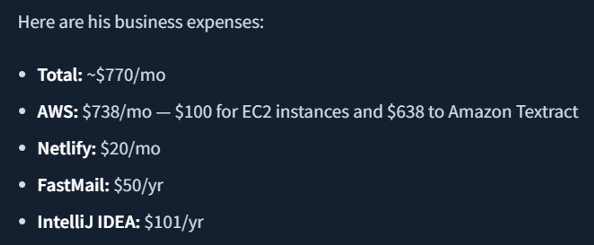 출처 : https://www.indiehackers.com/post/hitting-10k-mrr-on-autopilot-and-buying-a-house-with-cold-hard-cash-a-peek-at-an-indie-hackers-finances-6e0626a497