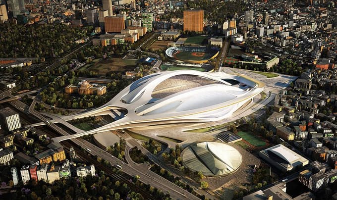 2020 도쿄 올림픽의 무대가 될 뻔 했던 자하 하디드의 디자인안(案)