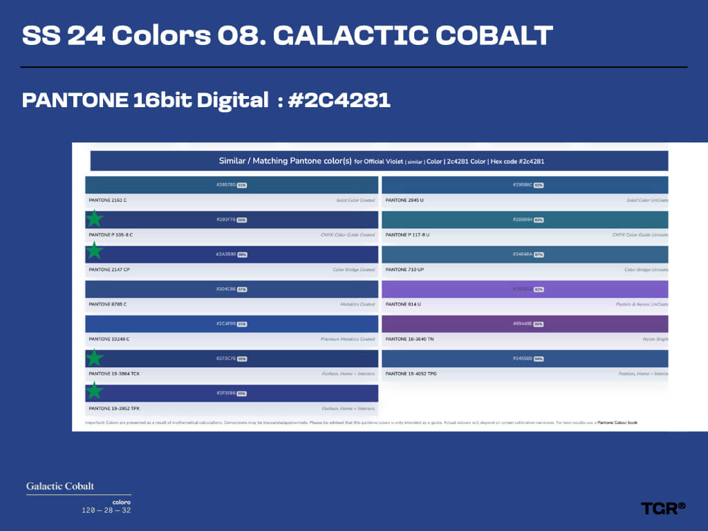 갤럭틱 코발트 Galactic Cobalt | PANTONE 16bit Digital : #D89769