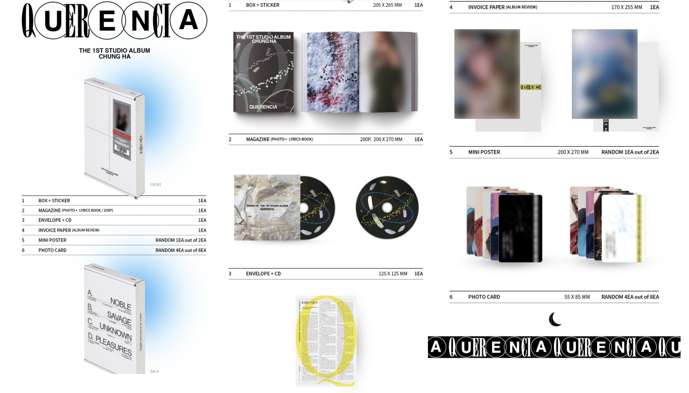🖇 청하 Querencia 앨범 사양(출처 : 청하 공식 트위터)
