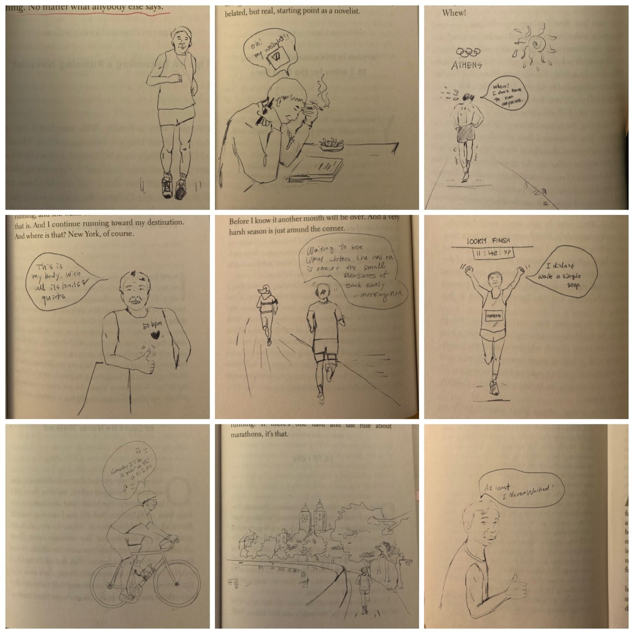 *[What
I Talk about when I talk about running]을 읽을때 그렸던 하루키의 모습들