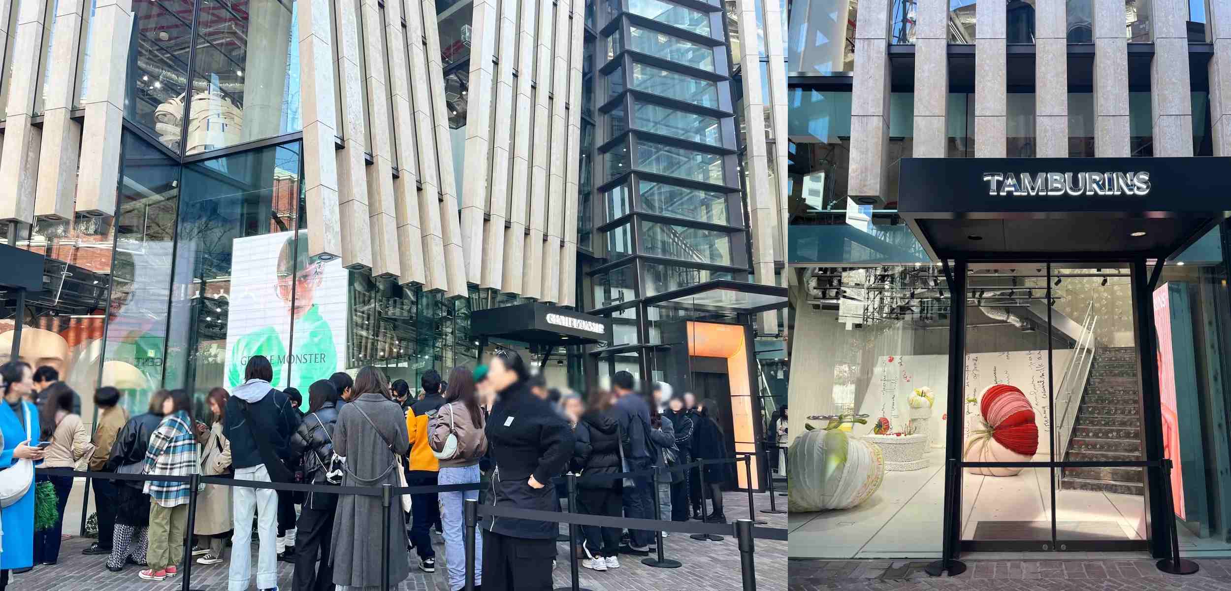 하나의 건물, 서로 다른 두 개의 입구를 갖고 K-뷰티와 패션의 기간점이 동시 오픈했어요.