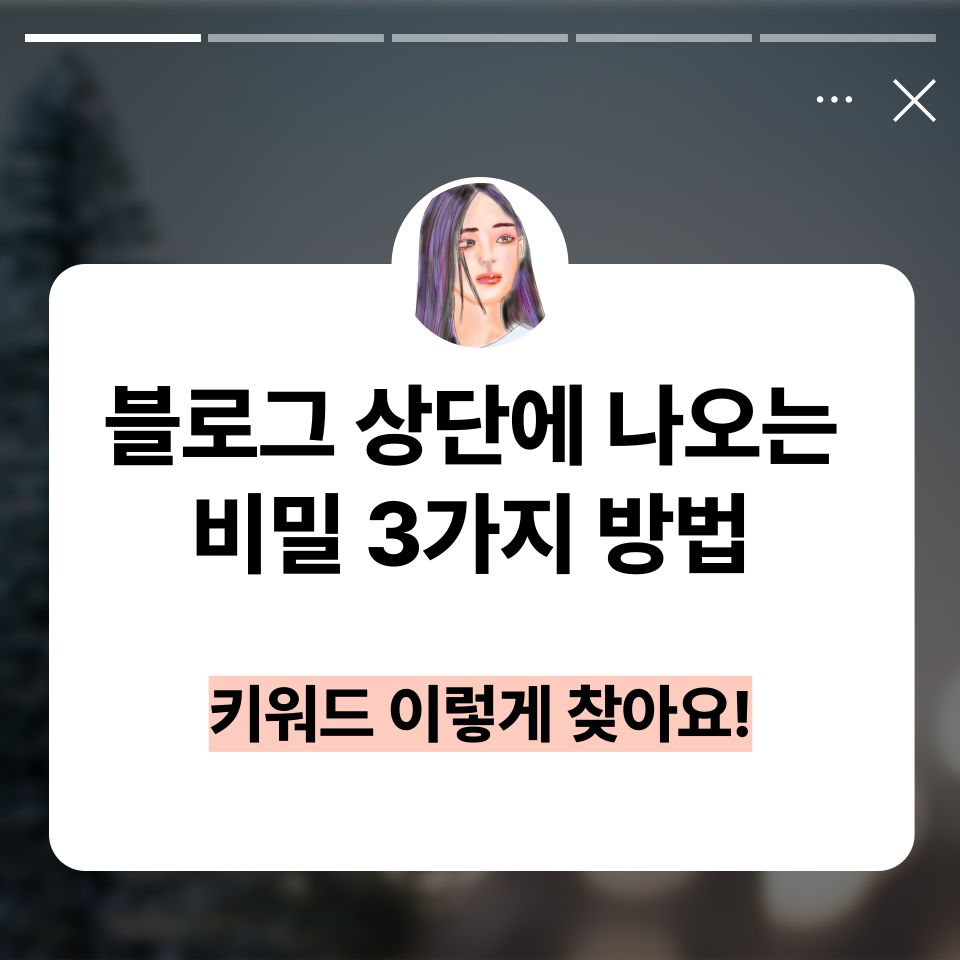 2024년 블로그 검색 키워드 상단에 나오는 비밀의 썸네일 이미지