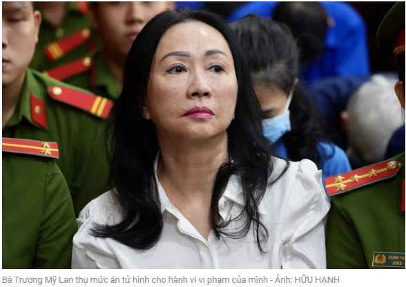 자신의 위반행위로 사형선고를 받은 쯔엉 미 란 회장