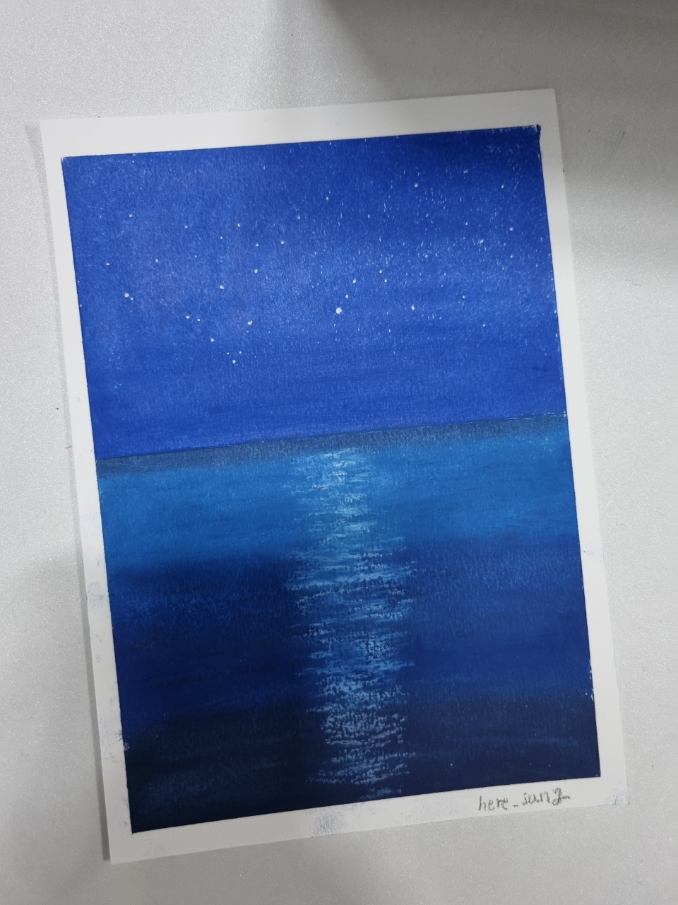 유튜브를 보고 따라 그린 오일파스텔 그림