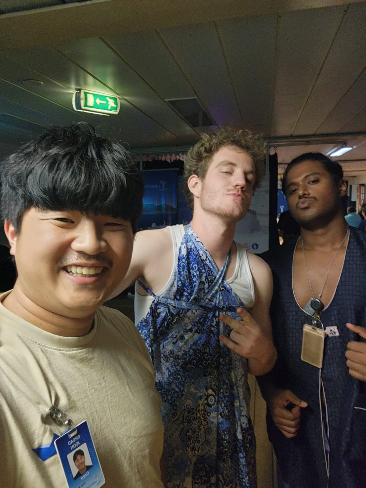 Friends performing in the talent show