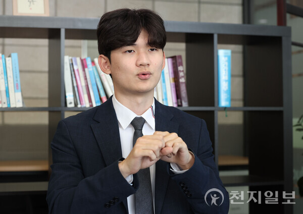 전연우 태일연구재단 이사장이 천지일보와의 인터뷰에 응하고 있다. ⓒ천지일보 2023.10.11.