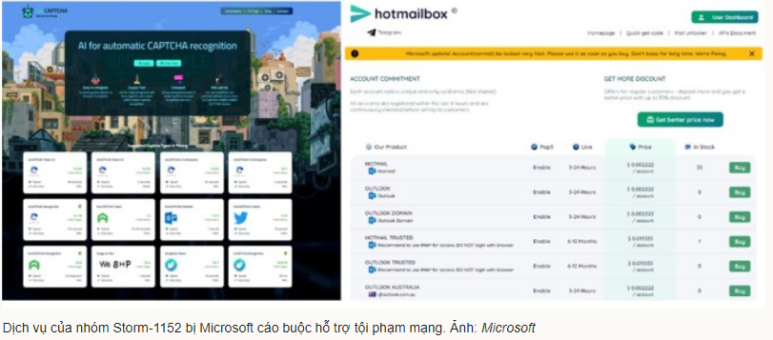 사이버범죄 지원으로 MS에 고소당한 스톰-1152일당의 서비스