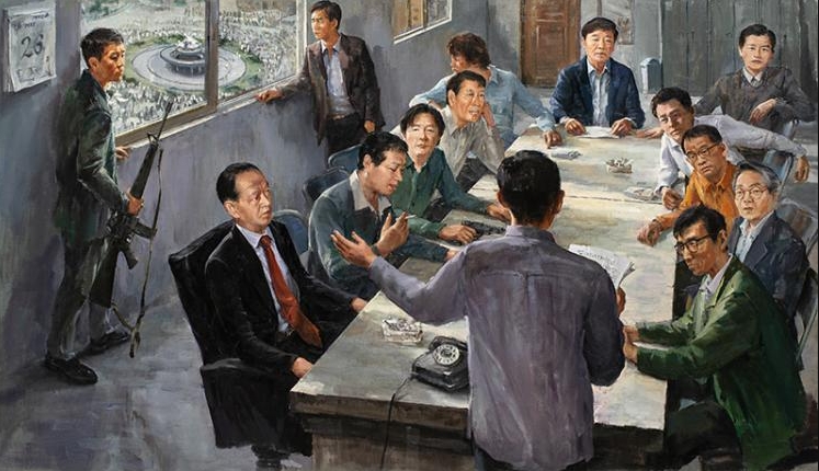 김상집 첫 개인전, 「결사항전」, 『오월전사 김상집의 한없이 또렷한 기억』전, 광주 메이홀,&nbsp; 2023.06.28~2023.07.05.