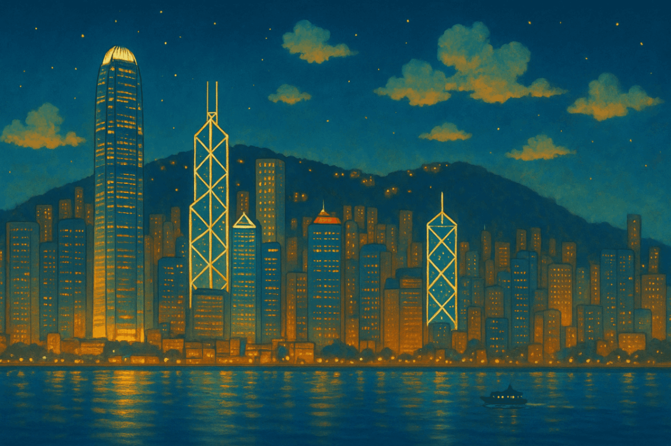 홍콩 야경 지브리