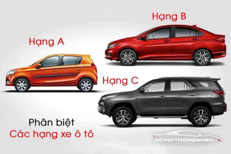 베트남 승용차 사이즈 A,B,C급 구분
