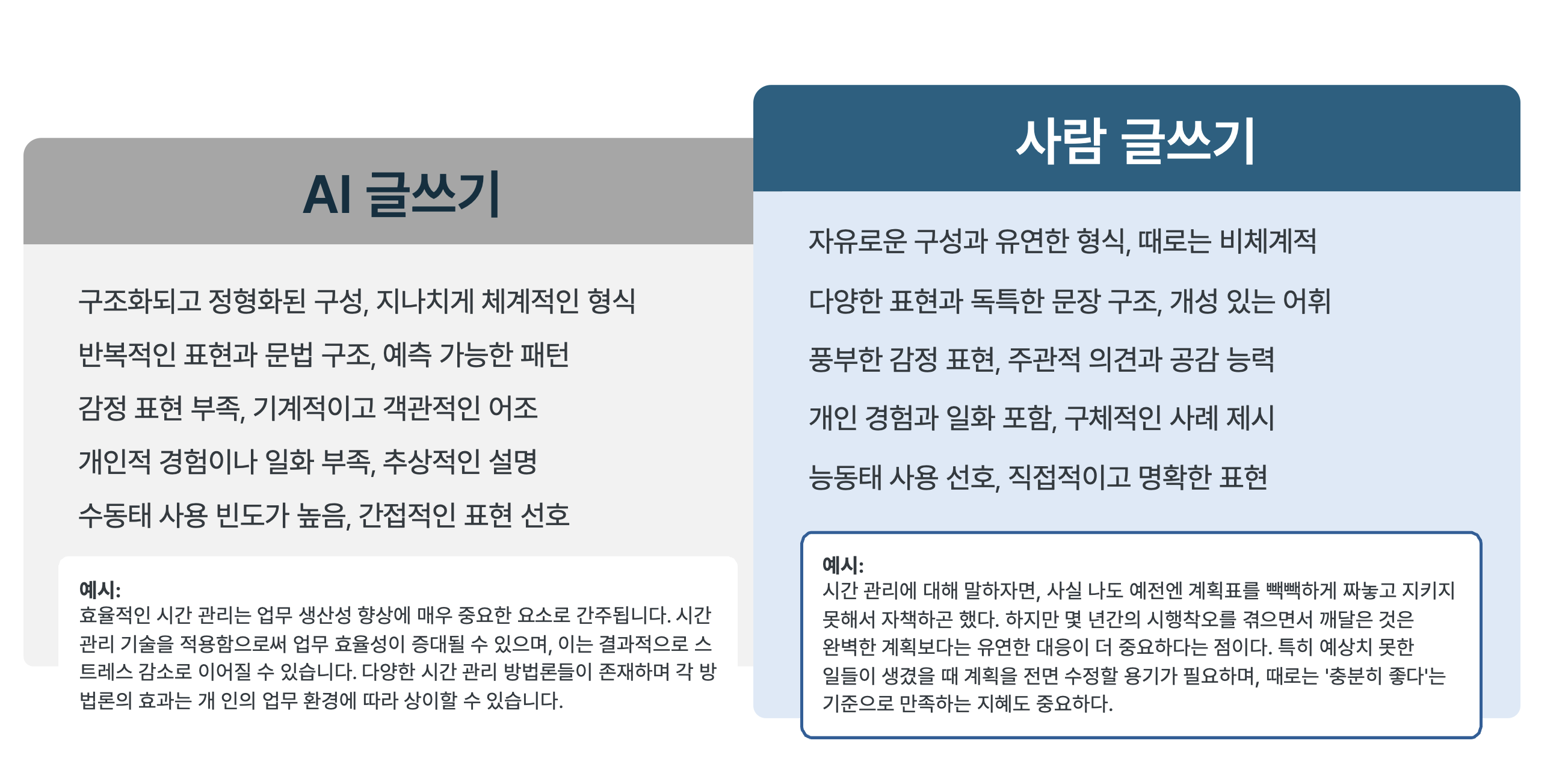 나만의 사례, 나만의 어투, 주관이 중요!